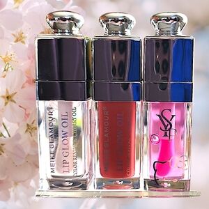 Meike Lip Glow Oil Set - Clear, Red, Pink